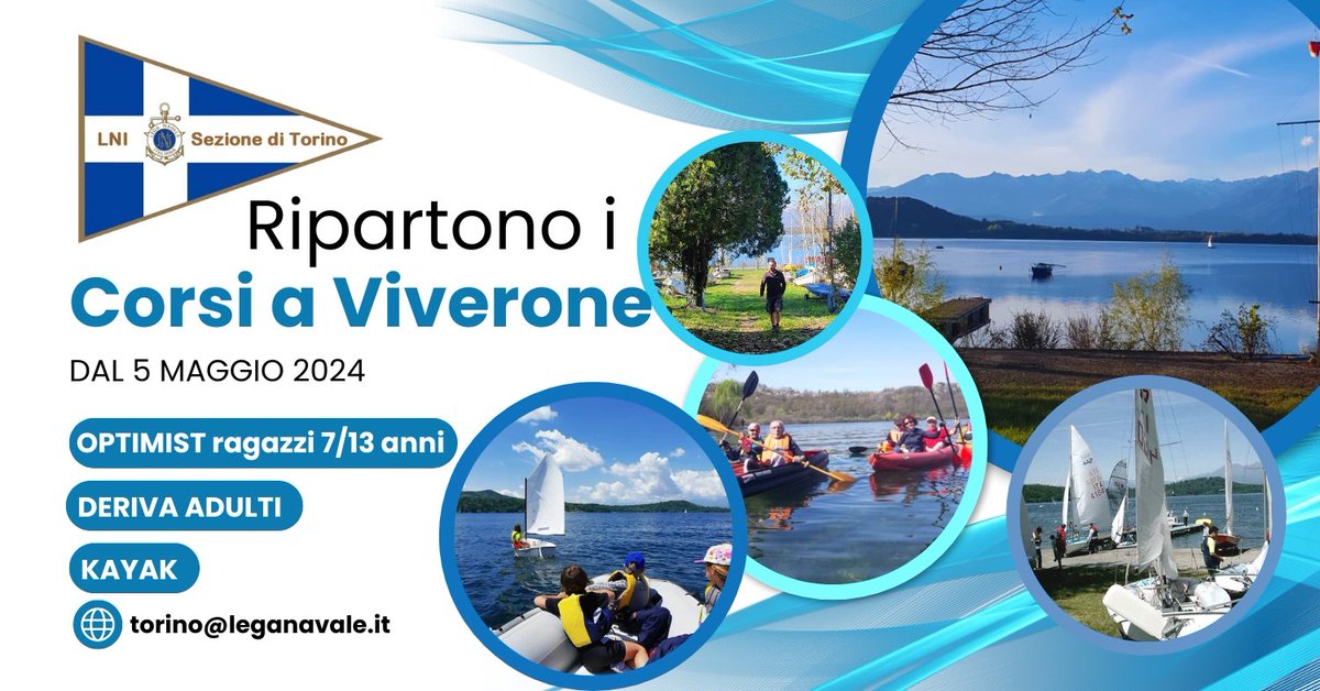 CChiama's tweet photo. Dal mese di maggio ripartono i corsi di vela presso la base nautica della Sezione di Torino della Lega Navale Italiana, al Lago di Viverone. Per informazioni scrivete all'indirizzo: torino@leganavale.it oppure chiamate il numero 3777063324. https://t.co/yhN60AQVjo