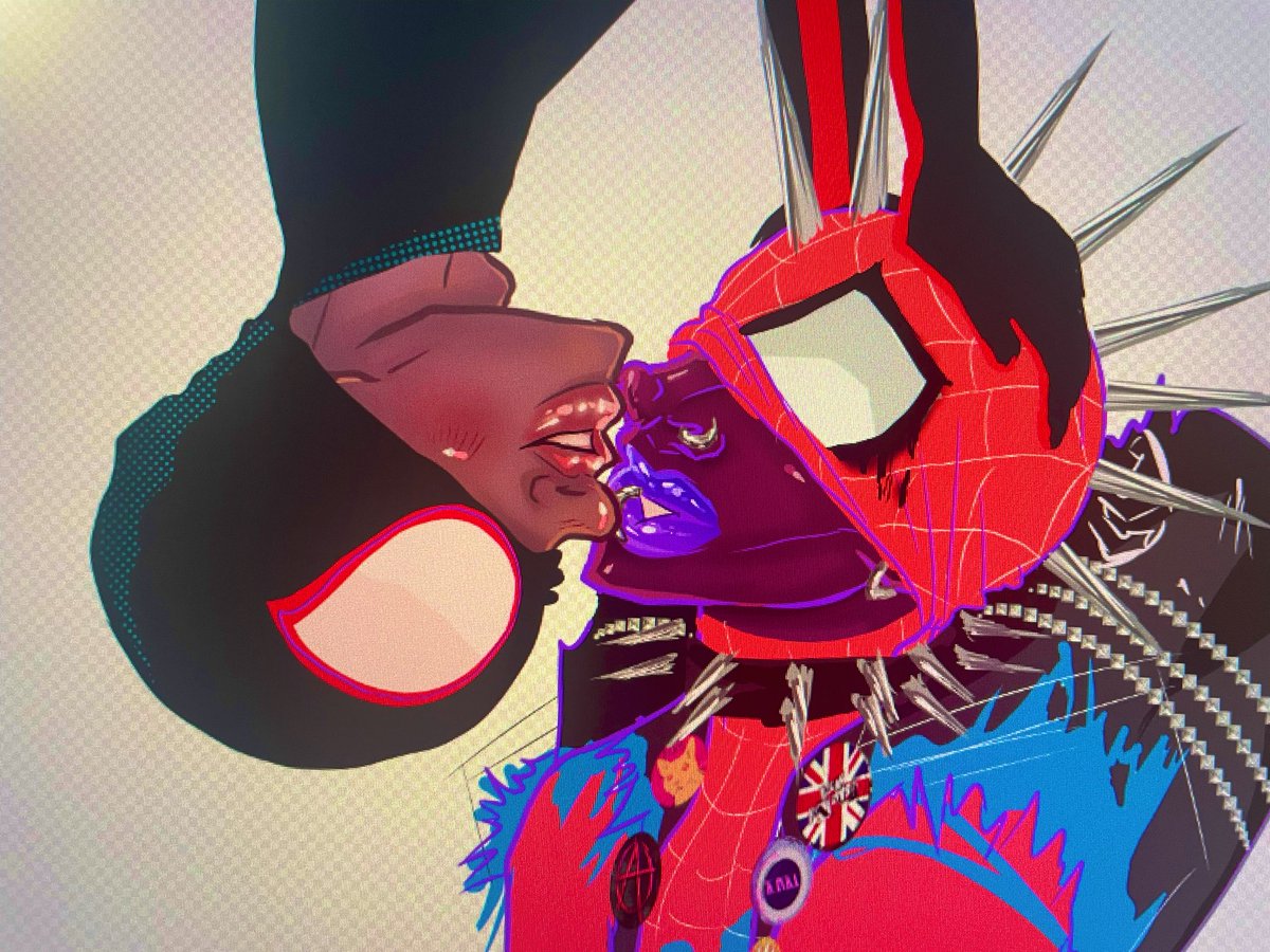 #WIP #Punkflower #AcrossTheSpiderVerse The best thing about this is, I can flip it upside down and boom, two different artwork versions. HIRE ME @SpiderVerse
