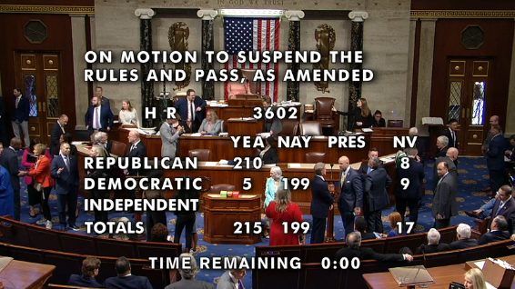 The House rejects a GOP border security bill. It won a majority, but needed two-thirds to be approved.