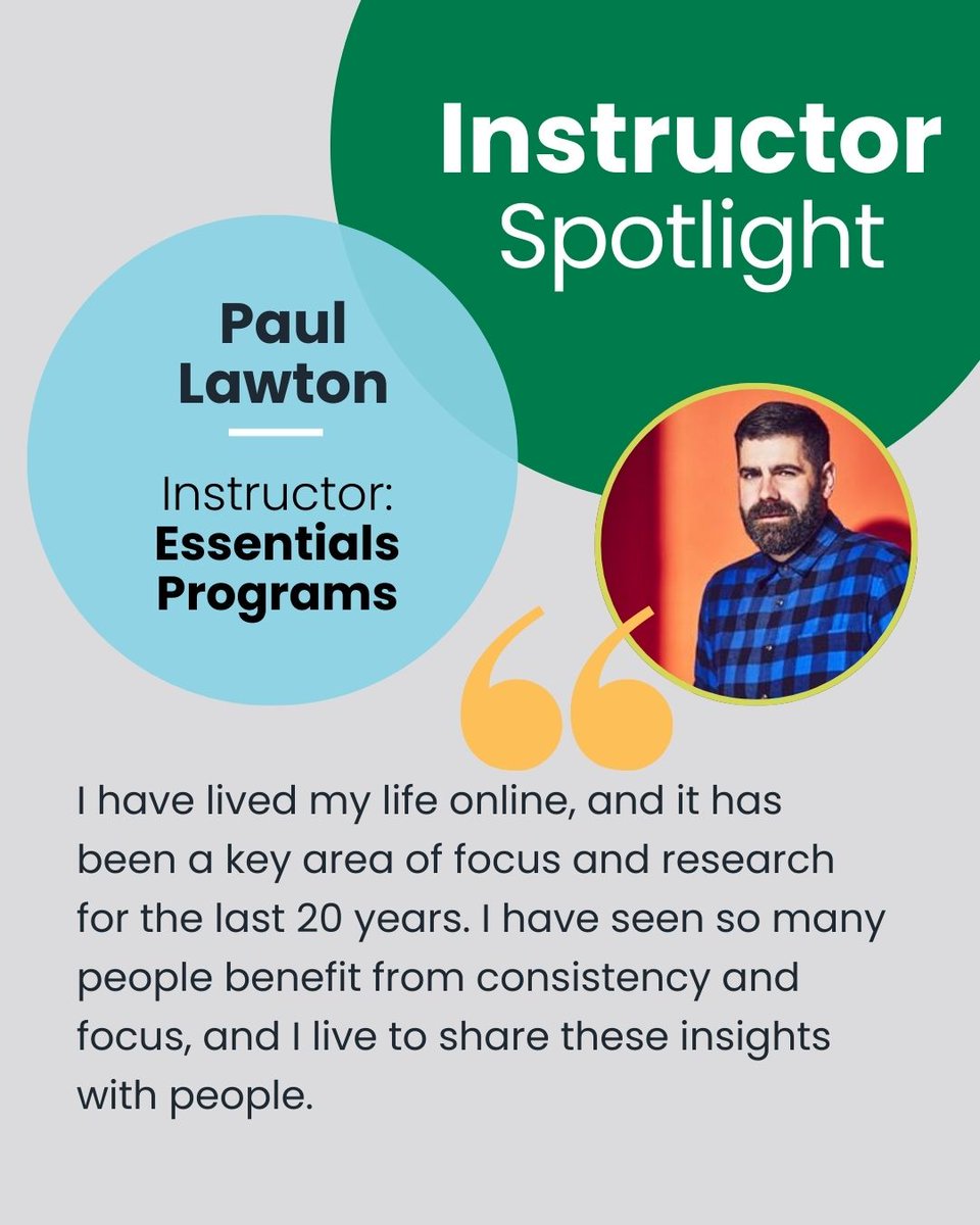 Meet Paul, an Essentials Programs instructor for courses including Developing Your Social Media Brand with Style and Confidence and Delivering Powerful Presentations. Learn more about Paul's story and join him in one of his courses starting this Spring: bit.ly/3TZIYmw