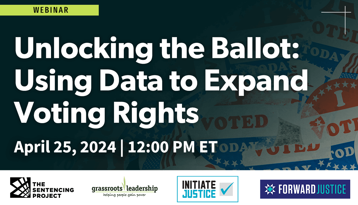 APRIL 25: Join us at 12PM ET for a special discussion on how people with justice system involvement are mobilizing to make their voices heard through the civic engagement processes. Register: bit.ly/4avqOA6