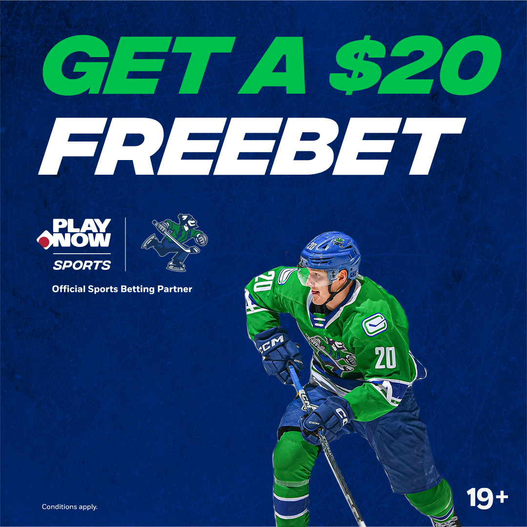 Get ready for Abbotsford Canucks playoff hockey with a $20 free bet!

Deposit and wager $5 and receive a $20 free bet

Details: bit.ly/49NPHpE 19+