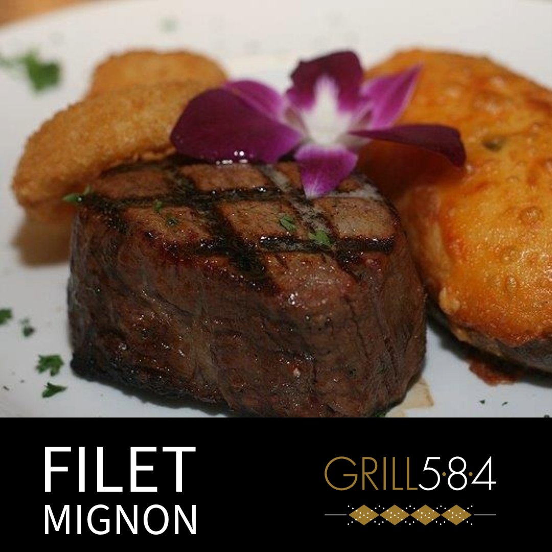 ✨ Make your Saturday night special at #Grill584! Indulge in our signature dishes like the succulent Filet Mignon or the savory Five-Eight-Four Crabcake. Experience dining excellence tonight and every Saturday! 🍴 #SaturdaySpecial #BurlingtonDining #WeekendWonder