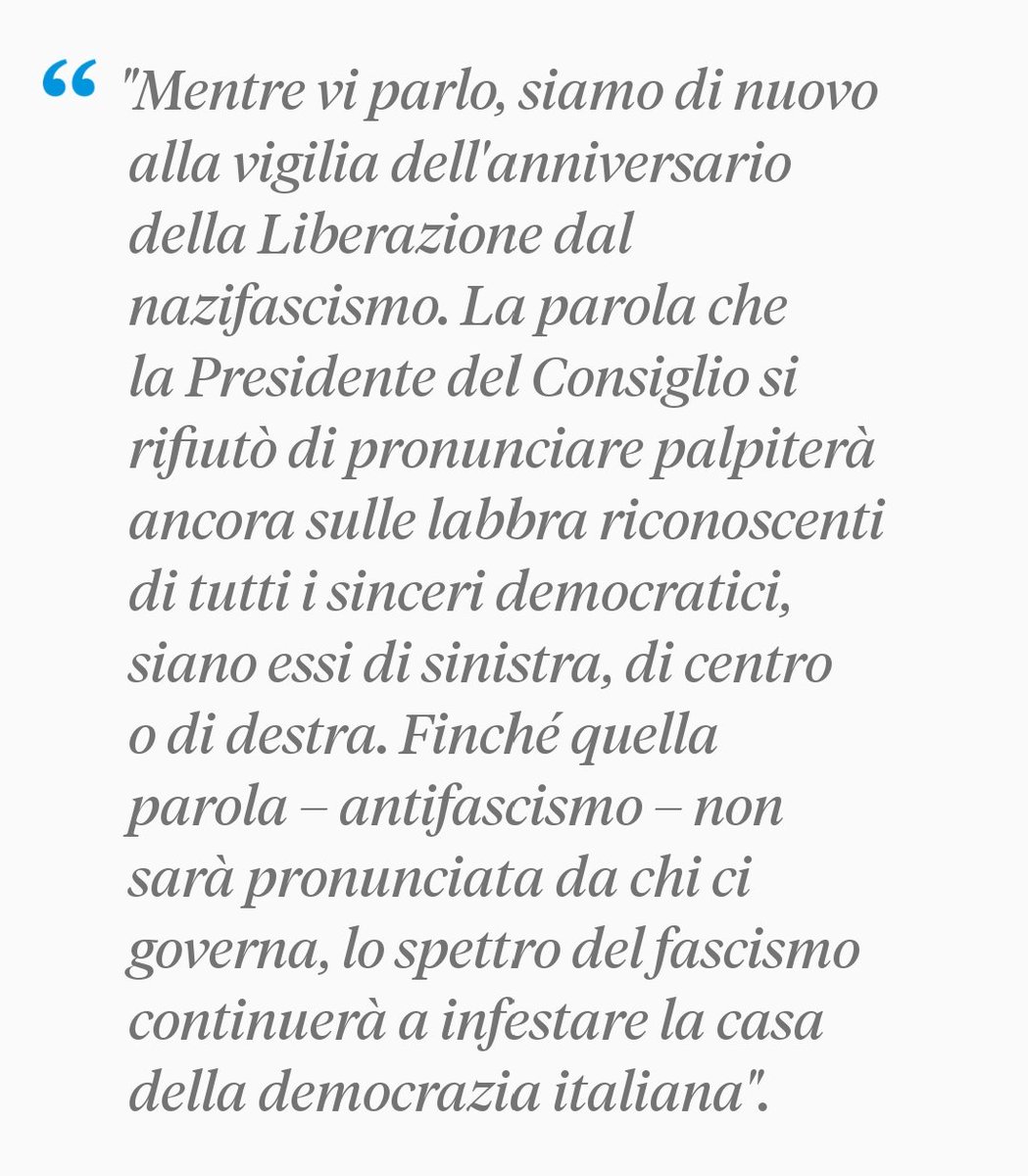 #25aprile #Scurati #SerenaBortone 
L' ANTIFASCISMO DA FASTIDIO SOLO AI #fascisti