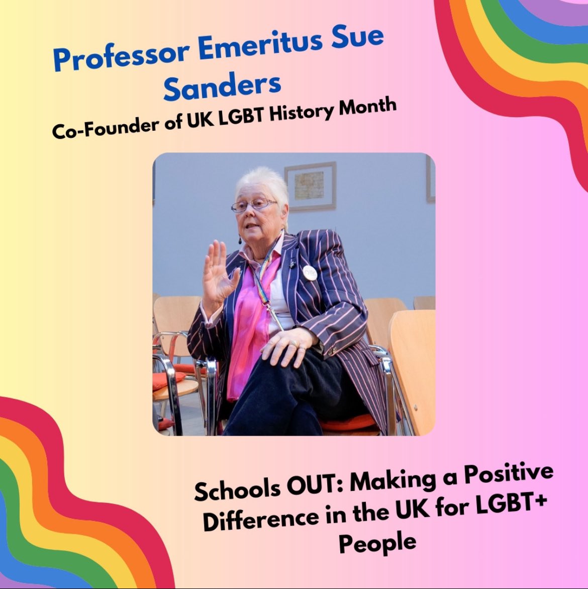 cqsconference's tweet image. 🎉SPEAKER ANNOUNCEMENT🎉

We are so excited to welcome Professor Emeritus Sue Sanders, co-founder of LGBT+ History Month and CEO of Schools Out UK, to #CQSC24

In-person and online tickets now available - link in bio!