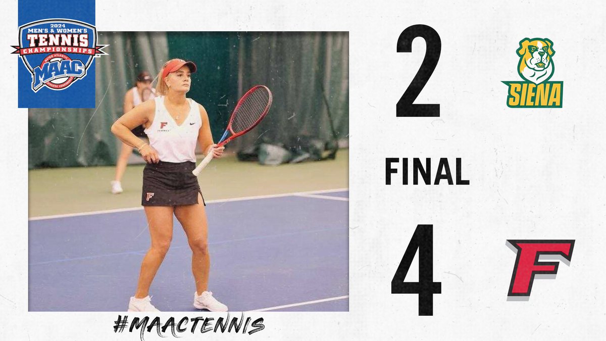 FINAL| @Stags_Tennis defeats @SienaWTennis 4-2 and advances to tomorrow's championship final! It's the Stags third straight appearance in the title match and fourth trip over the past five seasons 🤘 #MAACSports x #MAACTennis