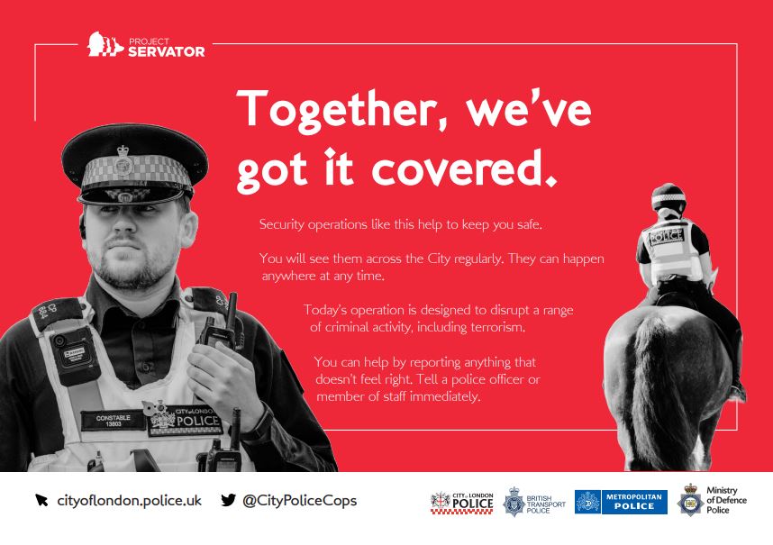 Our #ProjectServator officers having been deploying this week ahead of @LondonMarathon We'll also be there tomorrow to ensure you have a safe and enjoyable day whether you're a runner or spectator For more information click the link below cityoflondon.police.uk/projectservator CP360