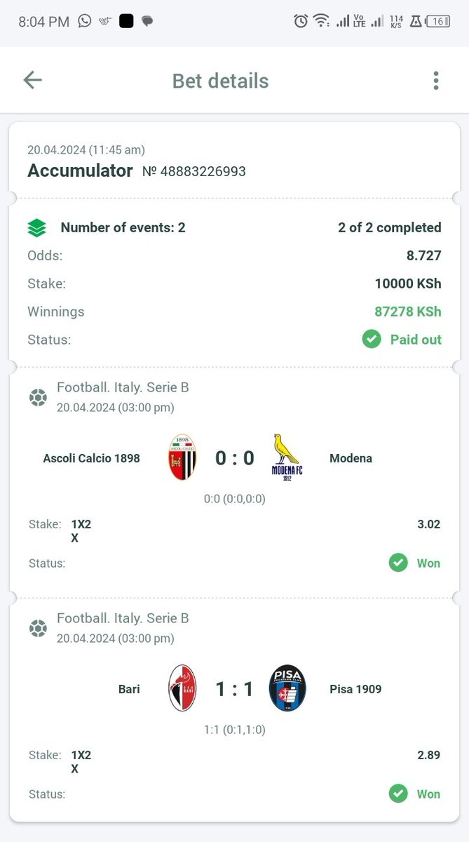 We made it ✅🔥🥳🥳🥳🎊🎊 Congratulations 👏🎉 to all who staked ✅✅💯💯🔥 Well paid Verified slip✅✅✅💯 Retweet and drop your numbers for stake