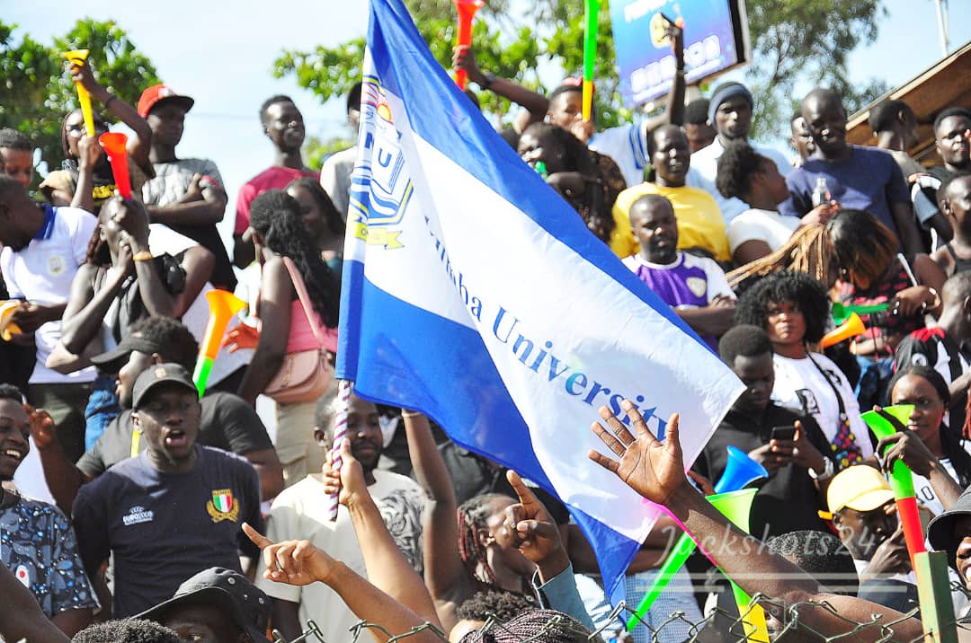 Congratulations to the 2023/ 24 champions @NkumbaUni 🏆🥳 They have done it on their second attempt and in style after a 1-3 Victory against UCU👏 #UFLUG | #FootballThatRocks | #ThirstyForMore