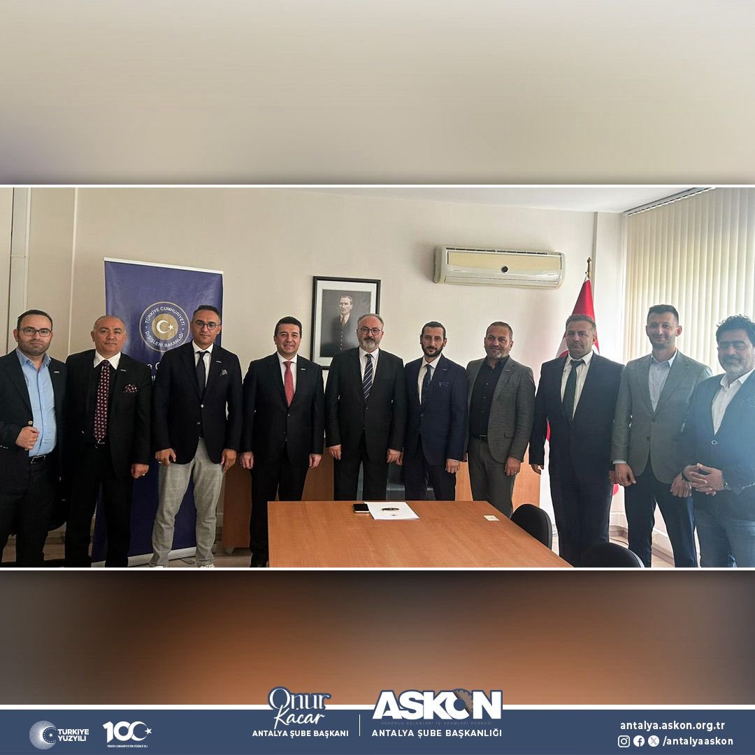 ASKON Antalya Yönetim Kurulu Üyelerimiz ve DEİK Ülke Masalarında görev alan üyelerimiz ile birlikte, Dışişleri Bakanlığı Antalya temsilcisi Sayın Büyükelçimiz Deha Erpek Bey’i ziyaret ettik.