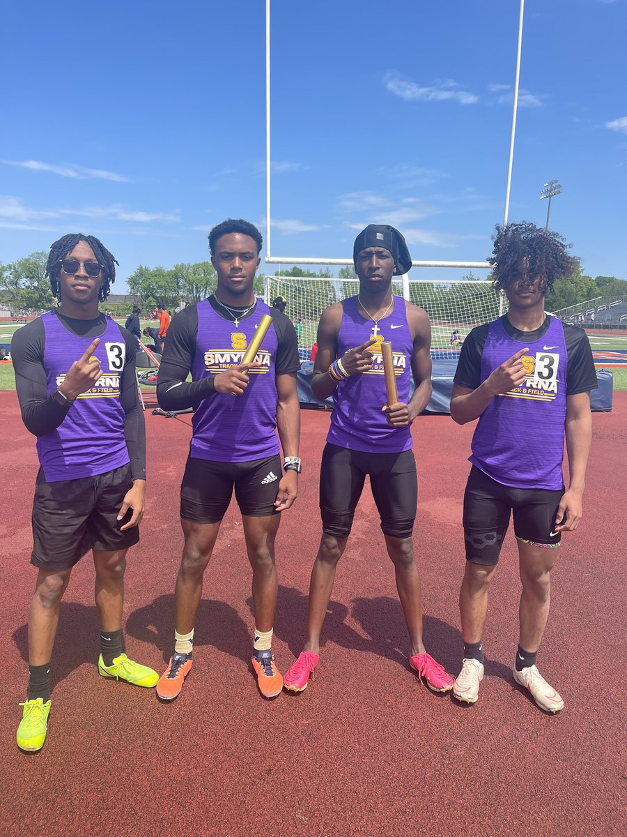 Boys 4x200 breaks the school record today! <a href="/smyrnaathletics/">Smyrna Athletics</a> <a href="/SmyrnaBulldog/">Smyrna Bulldog</a>