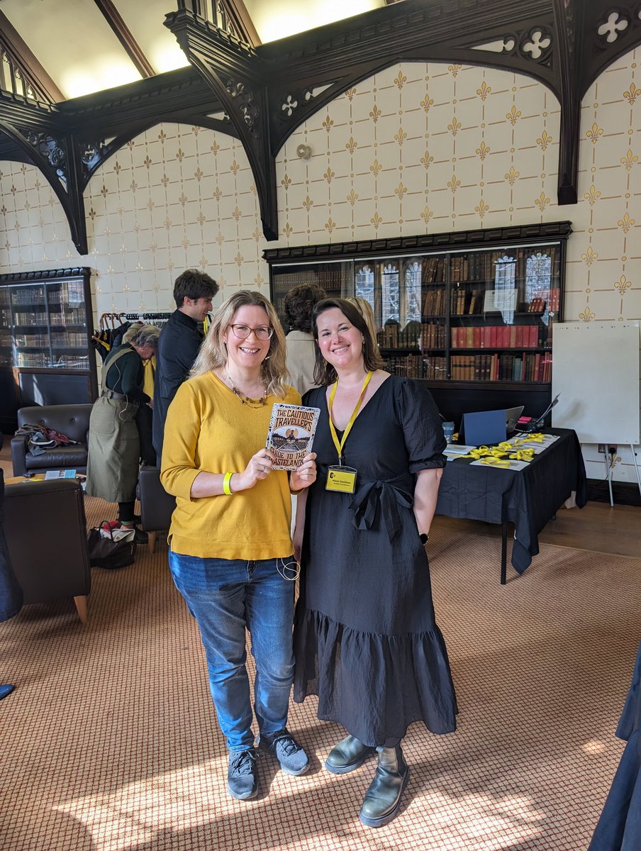 Meeting the lovely @Sarah_L_Brooks at yesterday's @camlitfest @LucyCavColl #FictionPrize event! Brilliant to hear all about her debut #TheCautiousTravellersGuideToTheWastlands which is out in July!