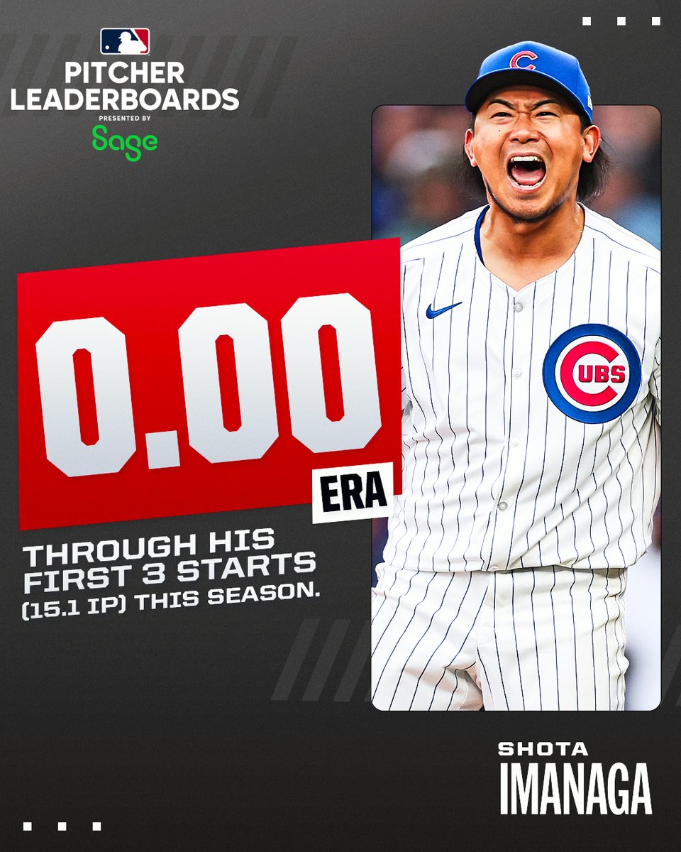 Shota Imanaga has a chance to make history tonight at Wrigley Field 👀 (MLB x @SageUSAmerica)