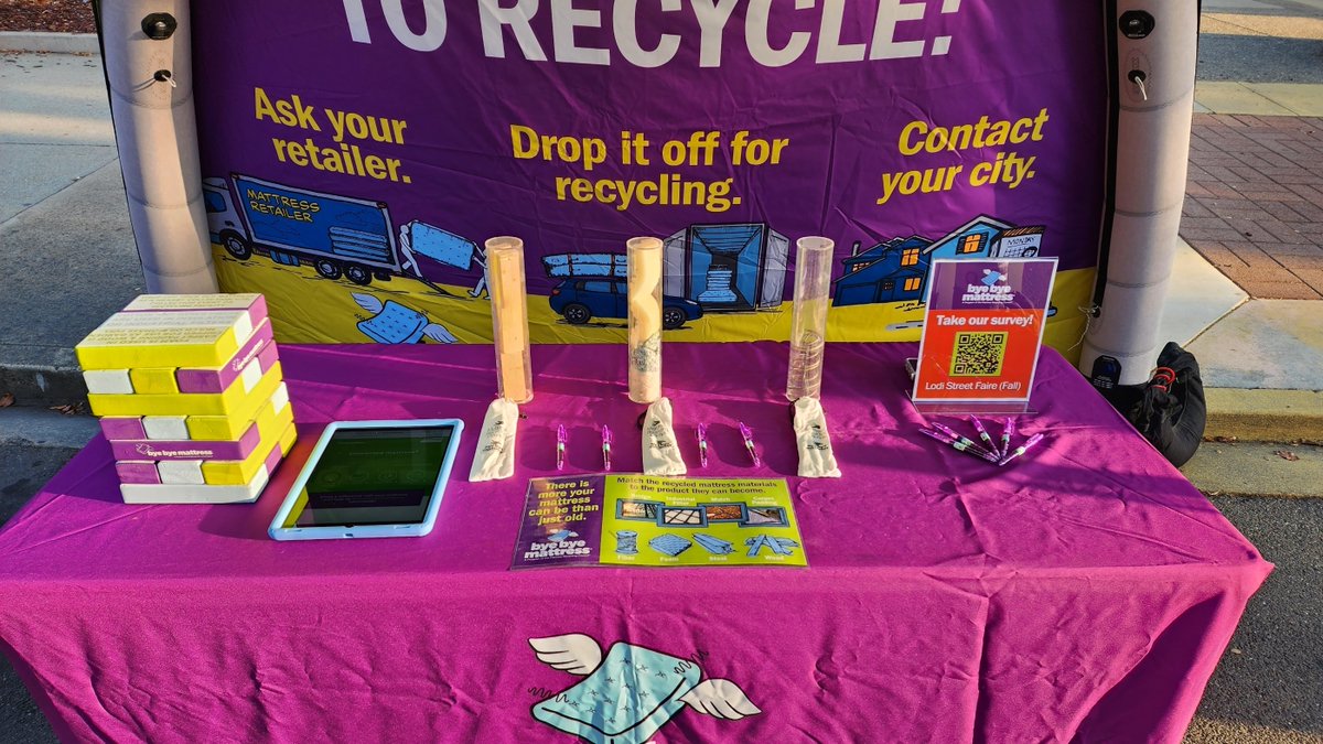 We're coming at you LIVE from the heart of the action! Swing by Modesto's Earth Day in the Park to test your #MattressRecycling smarts and let's see how green you can go! 💚

Graceada Park 
401 Needham St., Modesto
10 am - 3 pm
@cityofmodesto