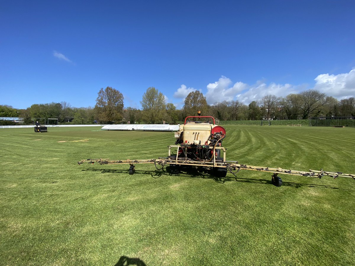 Suns out…..Sprayers out!! Selective herbicide applied to a few cricket outfields today. Got weeds? Give us a call 📞 07824164908