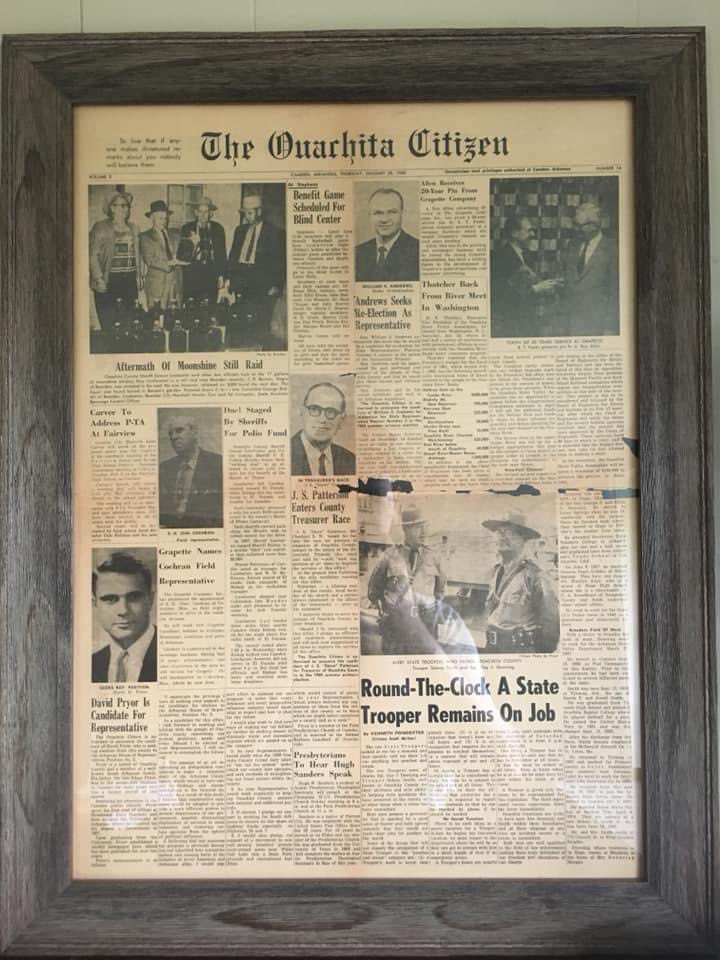 I am saddened to hear of the passing of David Pryor. He was a public servant that served the people of Arkansas with great passion. I had the opportunity to meet him last January. We both share the same hometown. In my home office I have framed the paper he owned and it has both