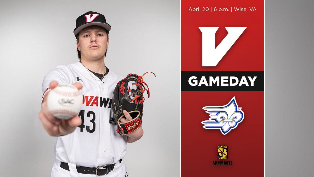 Night Game! See you at Stallard Stadium at 6 P.M. to watch @UVAWiseBaseball begin the 3 game series against the Saints. Brought to you by @UVAWiseArmyROTC & @ArmyROTC ⚾️ 📍Wise, Va. 🕕6 P.M. 📺 @FloBaseball 📊shorturl.at/zDNW5 #GoCavsGo | #IgnitedWeStand