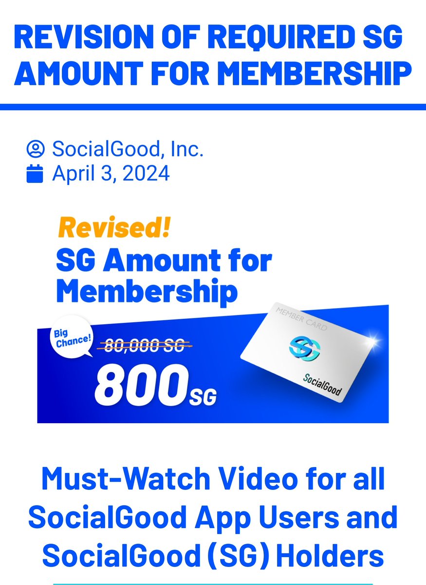 Good news for who want to get in socialgood membership :) 
go.socialgood.inc/?adj_t=15iieyw…
#BoostSocialGoodPrice