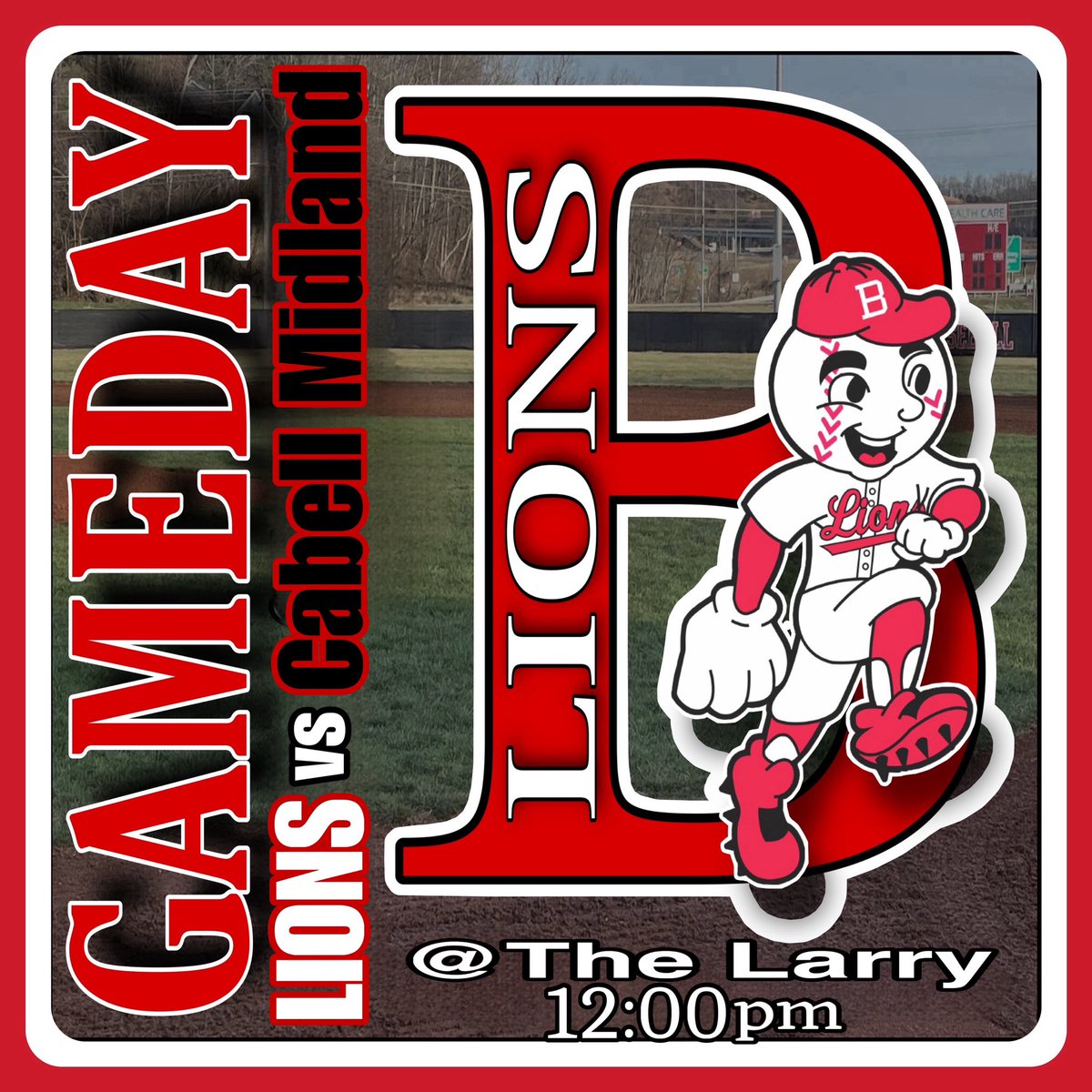 GAMEDAY: the Lions are trying to bounce back in the Win column today against another tough opponent. Cabell Midland comes to The Larry today at Noon! #CountyBoys