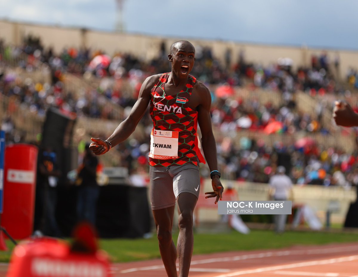 Ekwam Zablon ndani ya Paris 2024 Olympic Games 🤩🤩🇰🇪 He finished 4th earning a personal best of 44.69 which serves him a ticket to Paris 2024 #TeamKenya #HesabikaNaMabingwa 📸 @jairus_mola