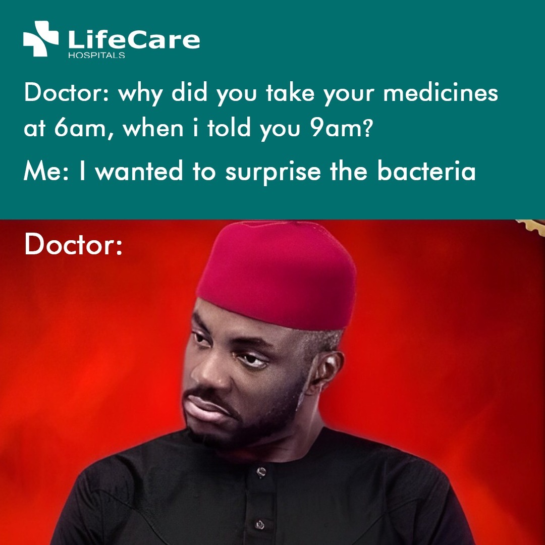If only microbes could be caught off-duty!
.
.
#medecines #hospitals #medicalmeme #healthmeme #funny #LifeCareHospitals