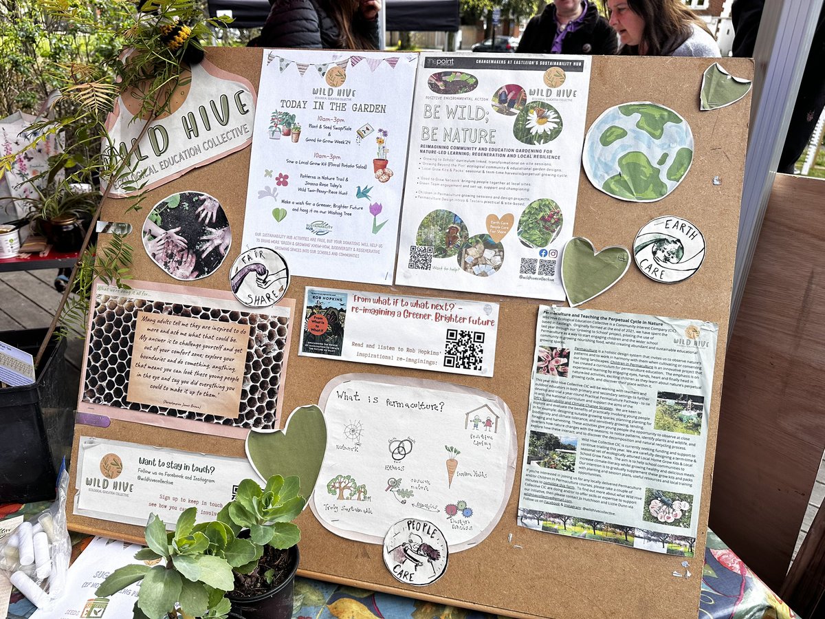 Great atmosphere at the Wild Hive Sustainability Hub here @PointEastleigh today with lots of ideas for greener living - plus bike-powered smoothies made with fruit donated by local supermarkets! 🍓🫐 🌱 ♻️
