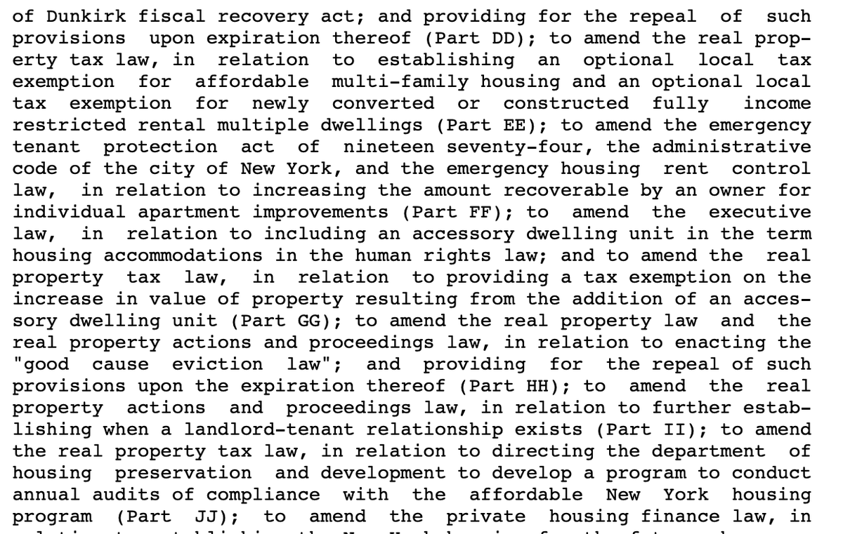 New York's 'transparent' budget process: on a Saturday morning, 20 days after the deadline, a 76-page budget bill has been revised to 206 pages, much of it unrelated to the budget itself, and lawmakers plan to vote on it by lunchtime. #nybudget