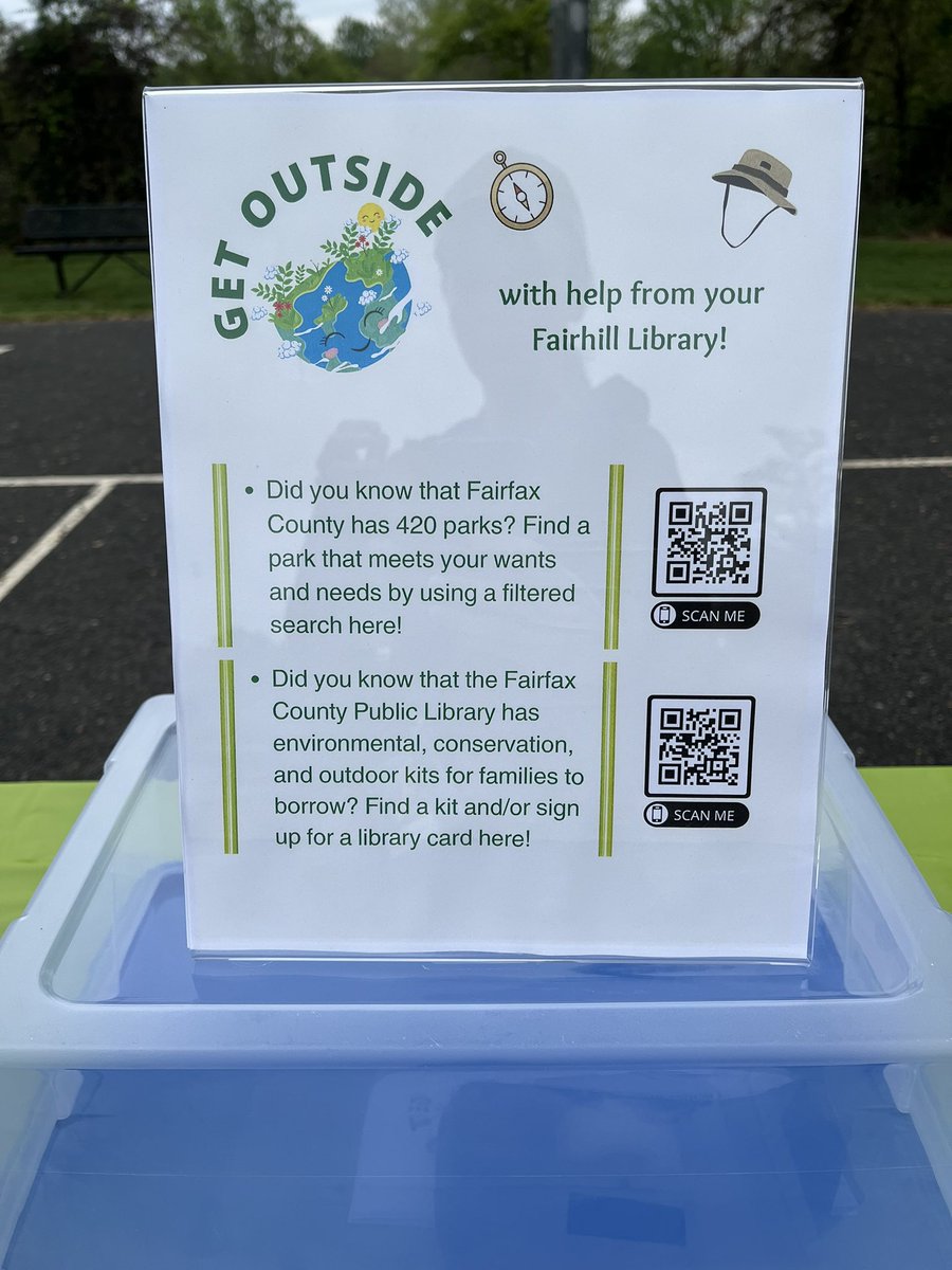 We are ready for Garden Day! Stop by to see how to borrow from the @fairfaxlibrary ‘s Library of Things and to find your perfect park out of the 420 options in Fairfax County!