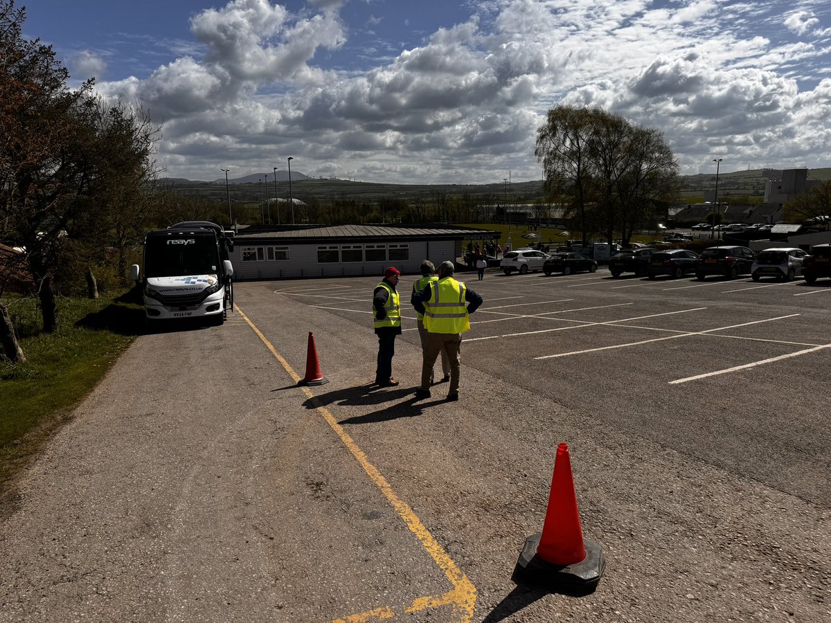 Car park team on the ball <a href="/TheBlackReds/">Aspatria RUFC</a> as we prepare to host the <a href="/CumbriaRU/">Cumbria Rugby Union Official</a> County Cup final between <a href="/crufc/">Carlisle Rugby</a> -v- <a href="/PenrithRUFC/">Penrith Rugby Union Football Club</a>