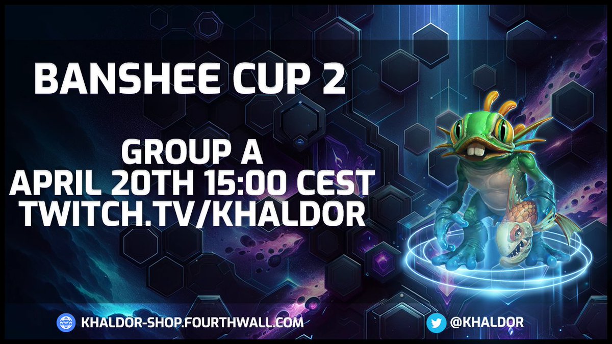 Thomas Kilian (@khaldor) on Twitter photo We're into the knockout groups now, and this weekend it is Group A up for some more <a href="/BlizzHeroes/">Heroes of the Storm</a> action! Banshee Cup is back and live right now at twitch.tv/khaldor! We're into the knockout groups now, and this weekend it is Group A up for some more <a href="/BlizzHeroes/">Heroes of the Storm</a> action! Banshee Cup is back and live right now at twitch.tv/khaldor!