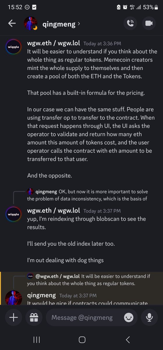 wgw_eth's tweet image. A #blob20 market/dex.

More detailed later today on the spec document and here on twitter.

It will add additional operations, some like swap, trade, sell, swapExactTokensForEth, swapEthForTokens.

I told you we could do DEX.

#blobscriptions #ethscriptions #eip4844 #esip8
