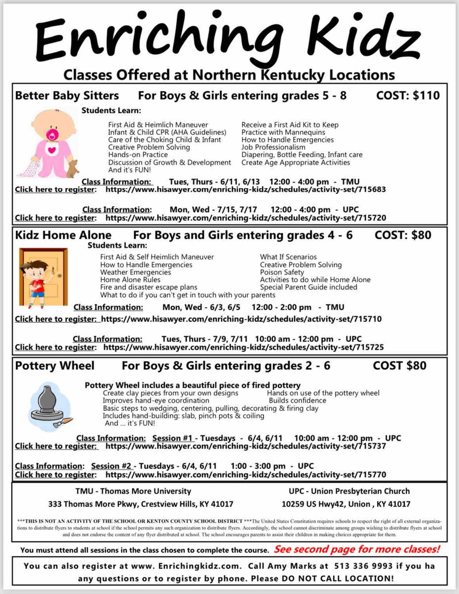 Check out these summer offerings from Enriching Kidz—info below!