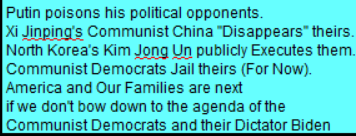 As I have been saying for over a year now, The Communist Democrats intend to put @realDonaldTrump in jail on any fake charge in order to ensure he 'commits suicide', just like Epstein. @TheDemocrats stole power and like all Communist Dictators, will not give it up. Proof is here.