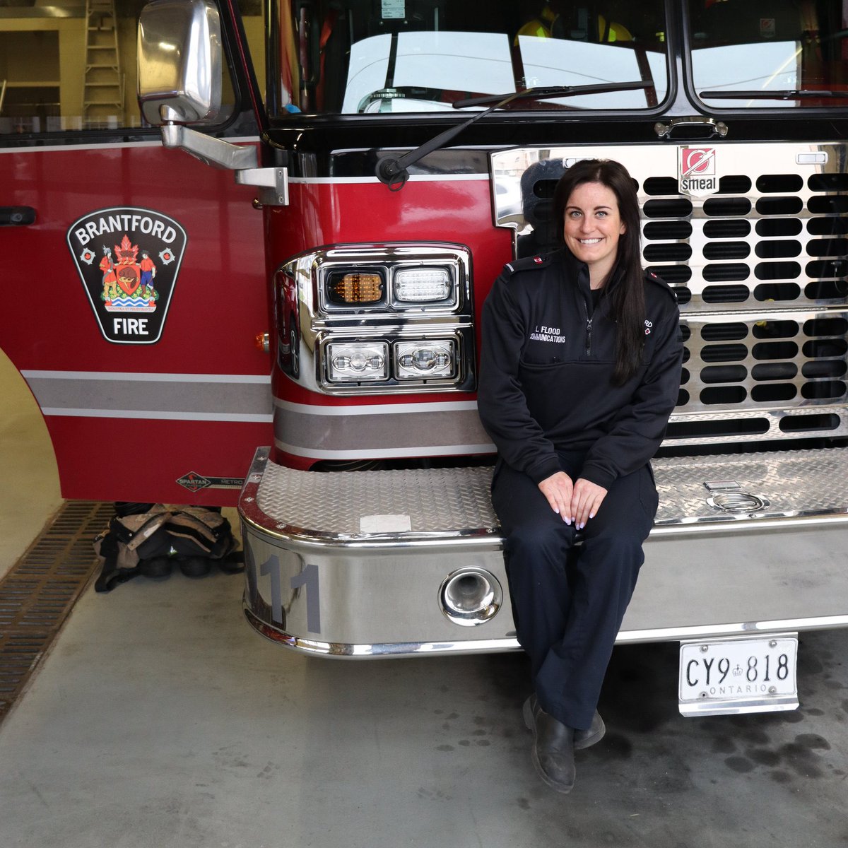 In honour of National Public Safety Telecommunicators Week we would like to introduce Fire Communications Operator (FCO) Flood! FCO Flood is in her 3rd year of service with the Brantford Fire Department. Thank-you for your service! #NPSTW