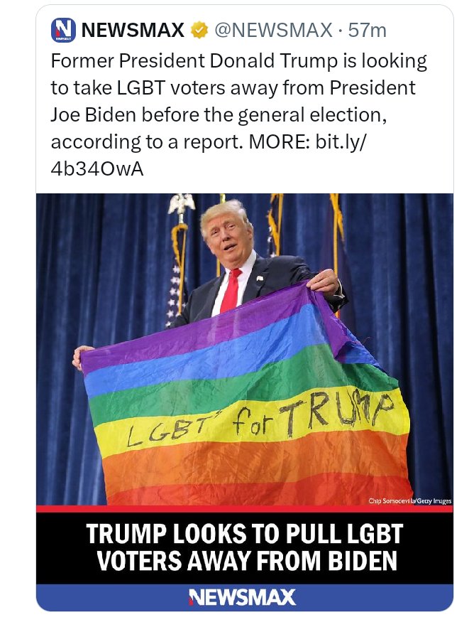 Today, in fact, Melania will be raising money for the LGBTQ Log Cabin Republicans. Trump is not going to lift a finger to save women's sports. Republicans and conservatives who believe that are fools.  #DumpTrump #NeverTrump #NeverAgainTrump