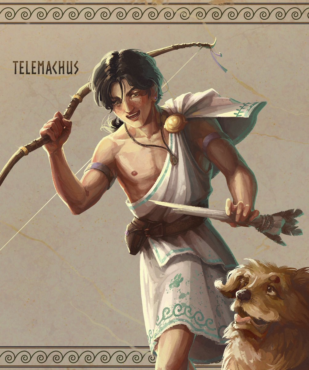 I should just stop drawing characters and start doing pets ✨
#illustration #artbook #drawing #art #artwork #greek #characterdesign #fantasy #greekmythology #conceptart #fanart #digitalart #odyssey #greekgods #telemachus #painting #warrior #epicthemusicalfanart #epicthemusical