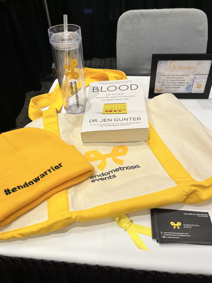 Stop by the @cafertilityshow to talk about all things #endometriosis. You can also enter our giveaway for your chance to win a branded canvas tote + tumbler, #endowarrior toque and copy of BLOOD by @DrJenGunter. International Centre #Mississauga 9am - 5pm TODAY!