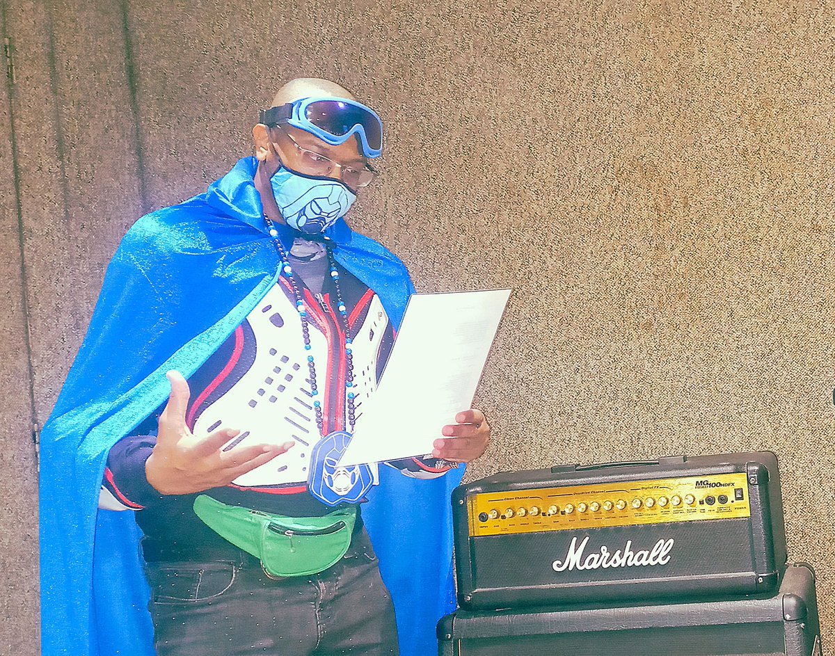 Poetry Reading Session For March 2024!!

#MrGrimezPoetWarrior #MaskedPoet #Poetry #PoetryReading #Poetic #ReadingAndWriting #Imagination #Narrator #Theatre #Theatrical #TheatricalCostume #SouthLondon #Croydon #CroydonArt #RockbottomCroydon #Cronx #Futuristic #Batman #Superman