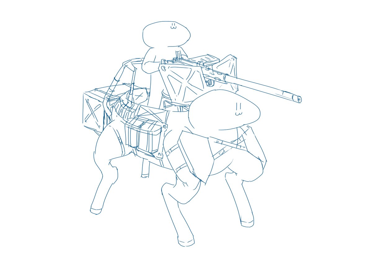 謎の生物武装シリーズ…仕事+酒で脳を焼かれた絵師の落書き 