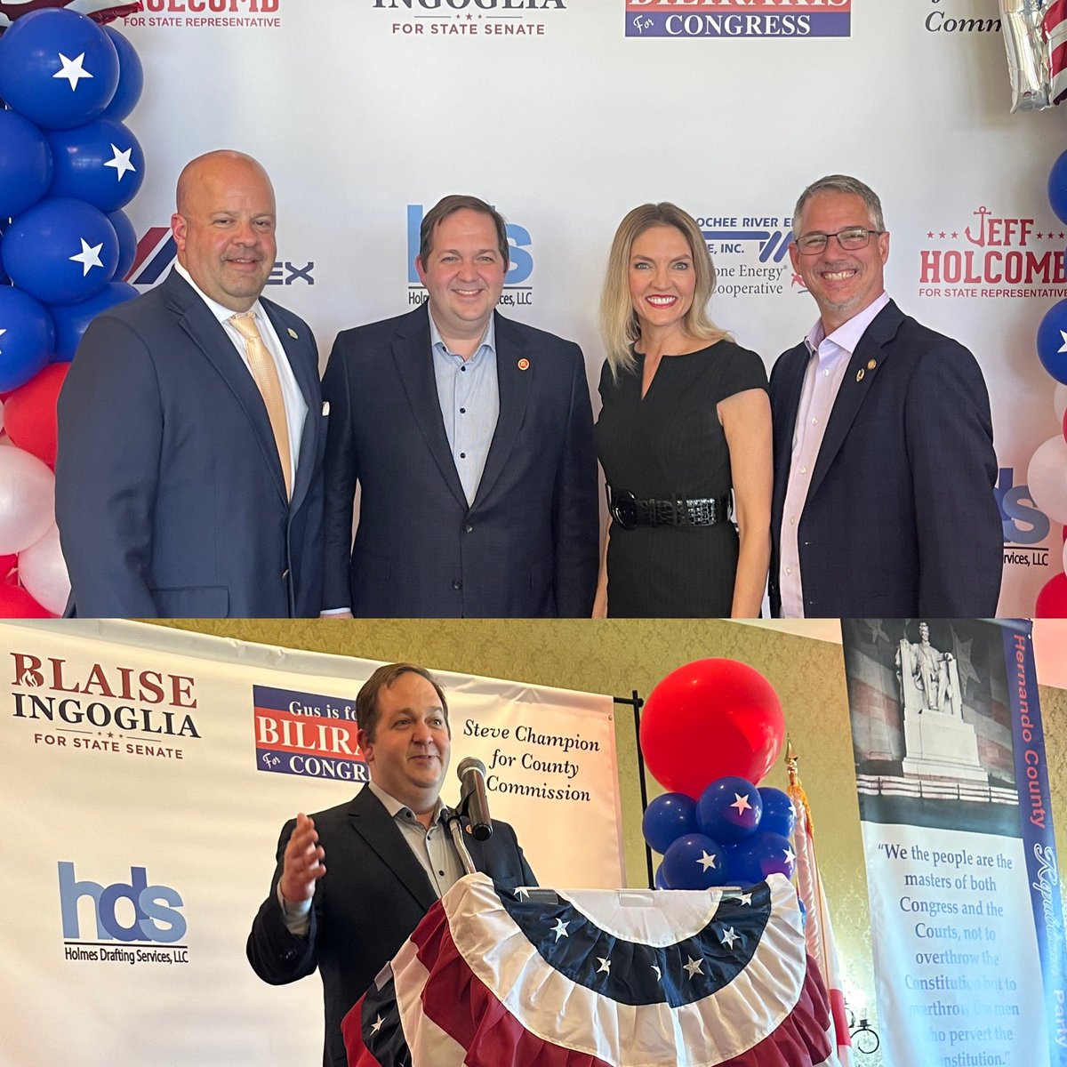 Always great to be in Hernando County! Another great Lincoln Day featuring Senator Blaise Ingoglia and Represenative Jennifer Canady. Great job Chairman Blake Bell, SCM John Allocco, and SCW Mary Mazzuco! #KeepFloridaWinning #FightinEveryCounty