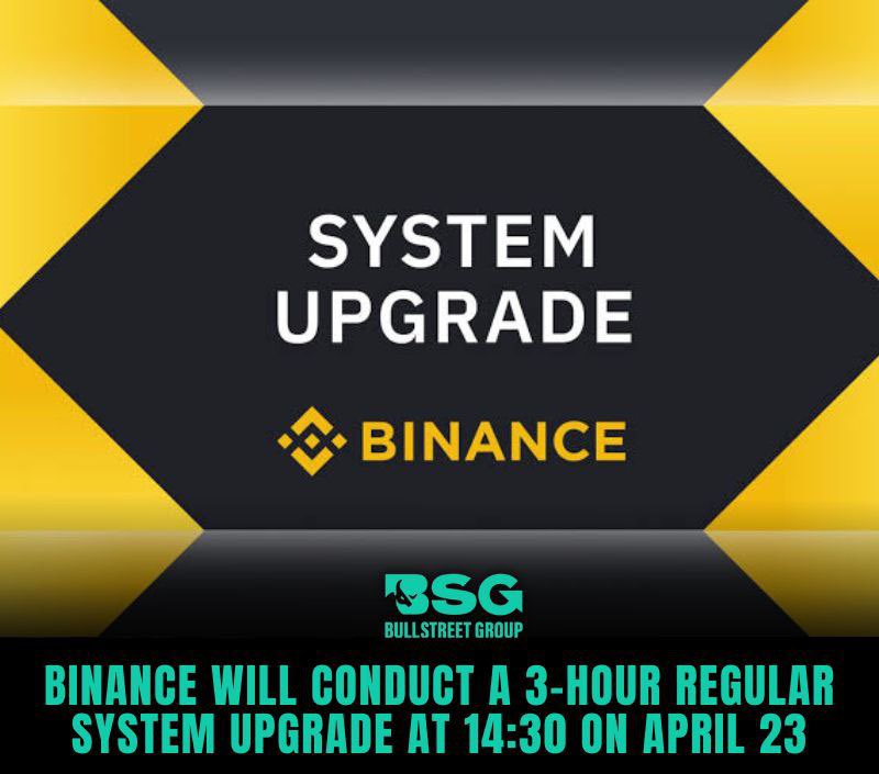 🚨#Binance will conduct a 3-hour regular system upgrade at 14:30 on April 23 ⚫️The upgrade will last for three hours, and users may encounter system errors