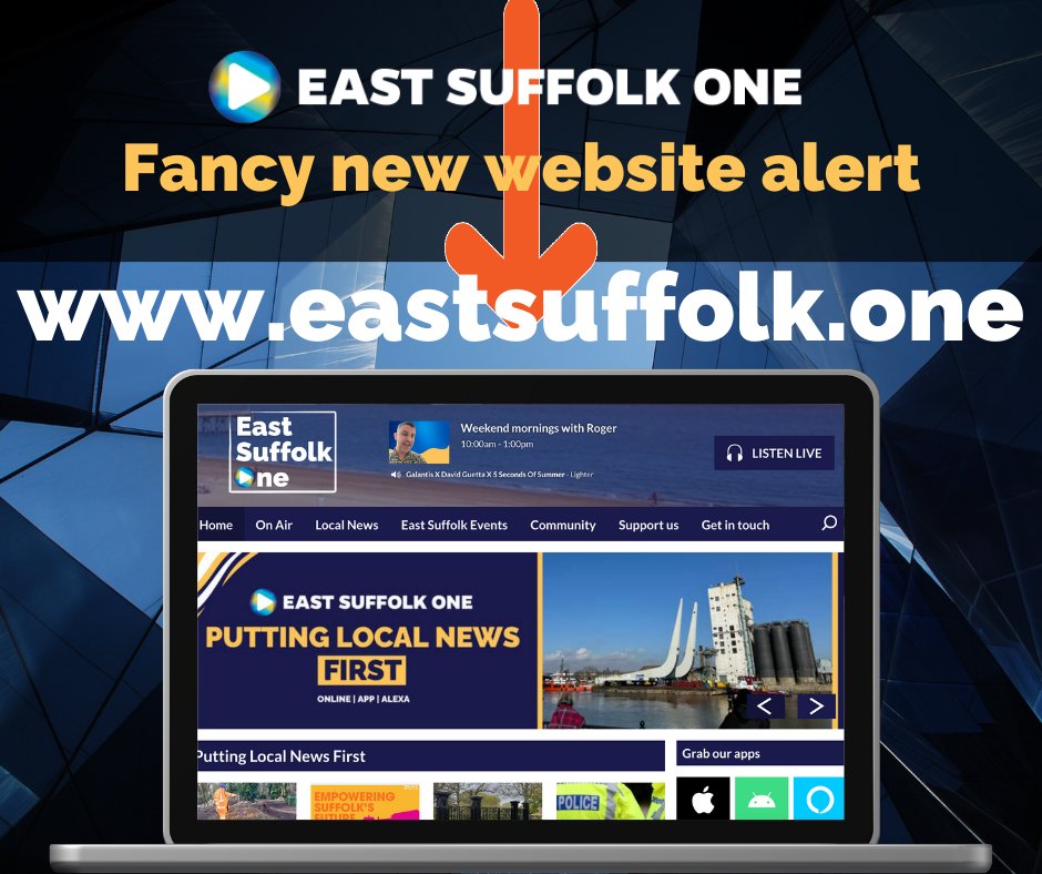 Oh! We've got a fancy new website! Local news, information, events and more - check it out East Suffolk - eastsuffolk.one #lowestoft #community #suffolk