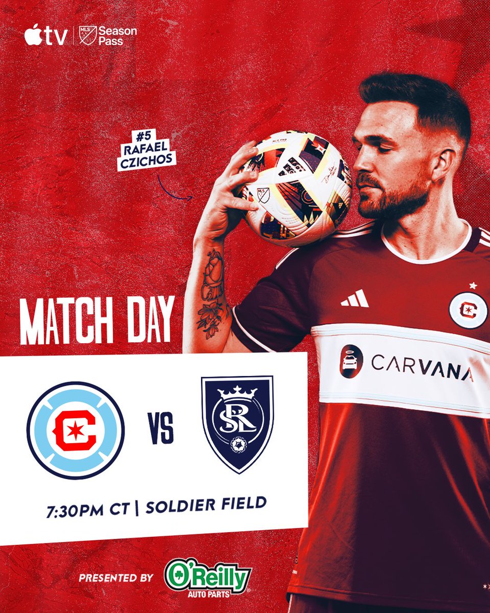 No salt needed tonight, just 🔥! 🆚 @realsaltlake 📍 @SoldierField ⏰ 7:30 PM 🎟️ bit.ly/3Umgvc2 📺 apple.co/4b1iaJB #cf97 | #CHIvRSL