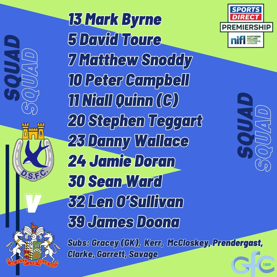 Here’s how we lineup for today’s #SportsDirectPrem  trip to Stangmore Park to take on Dungannon

#BJAFN
#SMBAWA