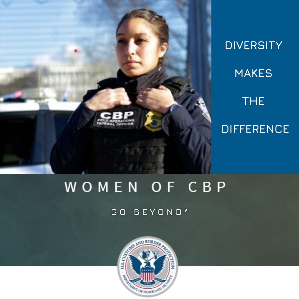 Attention women! Are you interested in a position in law enforcement? Why not a career with CBP? We are committed to the @30x30initiative, increasing the ranks of women in law enforcement to 30% by 2030. Explore here: careers.cbp.gov/s/ #WomenInLawEnforcement #CBPCareers