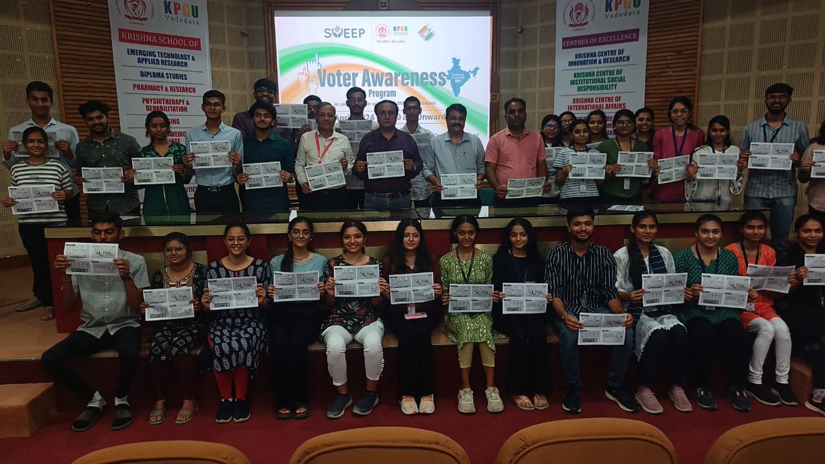 21 -છોટા ઉદેપુર સંસદીય મતવિસ્તારમાં સમાવિષ્ટ 140 -ડભોઇ વિધાનસભા મતદાર વિભાગ
Excellent SVEEP activities done at KPGU , Varnama dabhoi by team SVEEP Vadodara <a href="/Ceogujarat/">Chief Electoral Officer, Gujarat</a> <a href="/collectorcu/">Collector Chhotaudepur</a> <a href="/deovadodara/">District Election Officer Vadodara</a> <a href="/sdmdabhoi/">Deputy Collector & SDM Dabhoi</a>