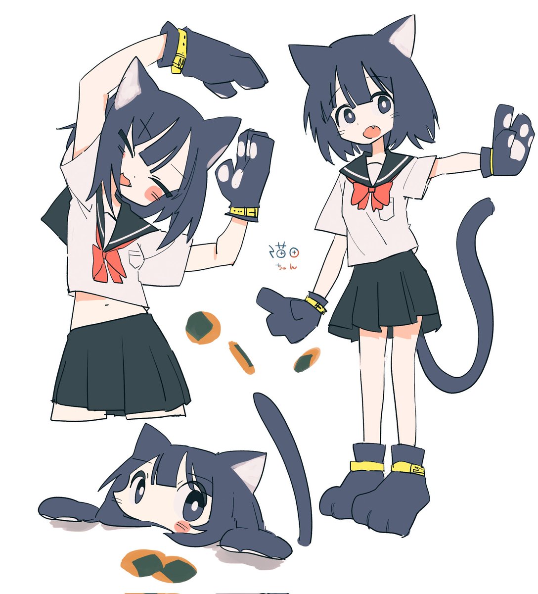 猫田ちゃん🐈‍⬛🍘 #オリジナル