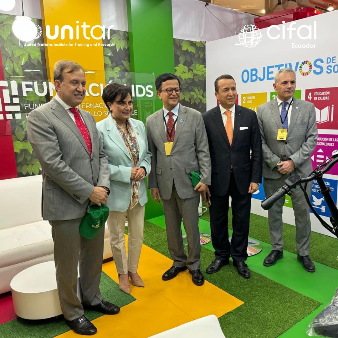 More than 15.000 attendees, 180 entities and 100 speakers gathered last week in the largest Sustainability Summit in Ecuador. @UNITAR and CIFAL Global Network had important representatives such as: Mr. @NikhilSethUN, Mr. Alex Mejía, Mr. Ricardo Dueñas and Mr. Julio Andrade.#Quito