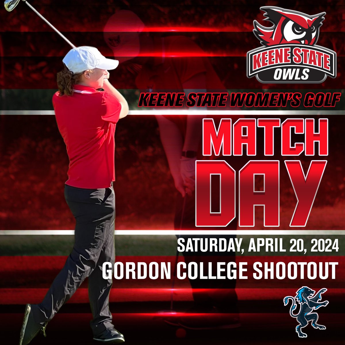 The women’s team is off to Gordon College to tee off at 10:30 am! #birdie #owl ⛳️🏌️‍♀️