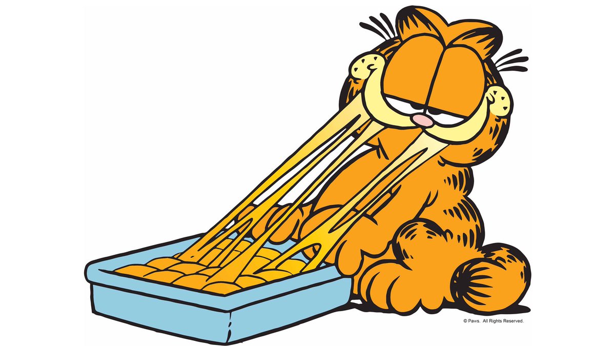 Garfield is not a cat who likes lasagne, but a cat composed of it.